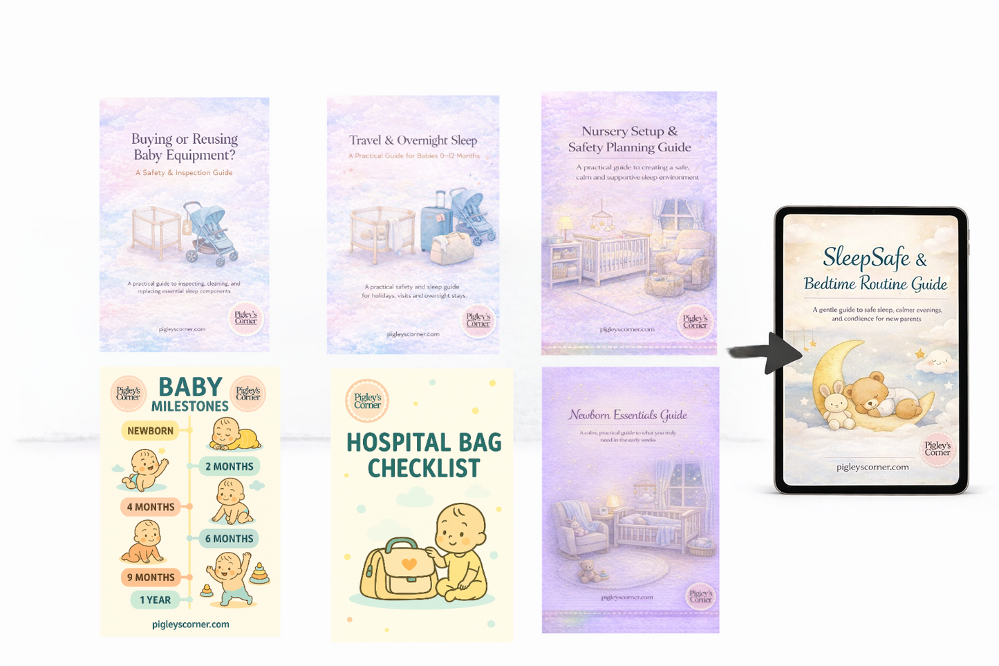 Paquete completo para padres – Colección de guías digitales para planificación del bebé (PDF Reino Unido)