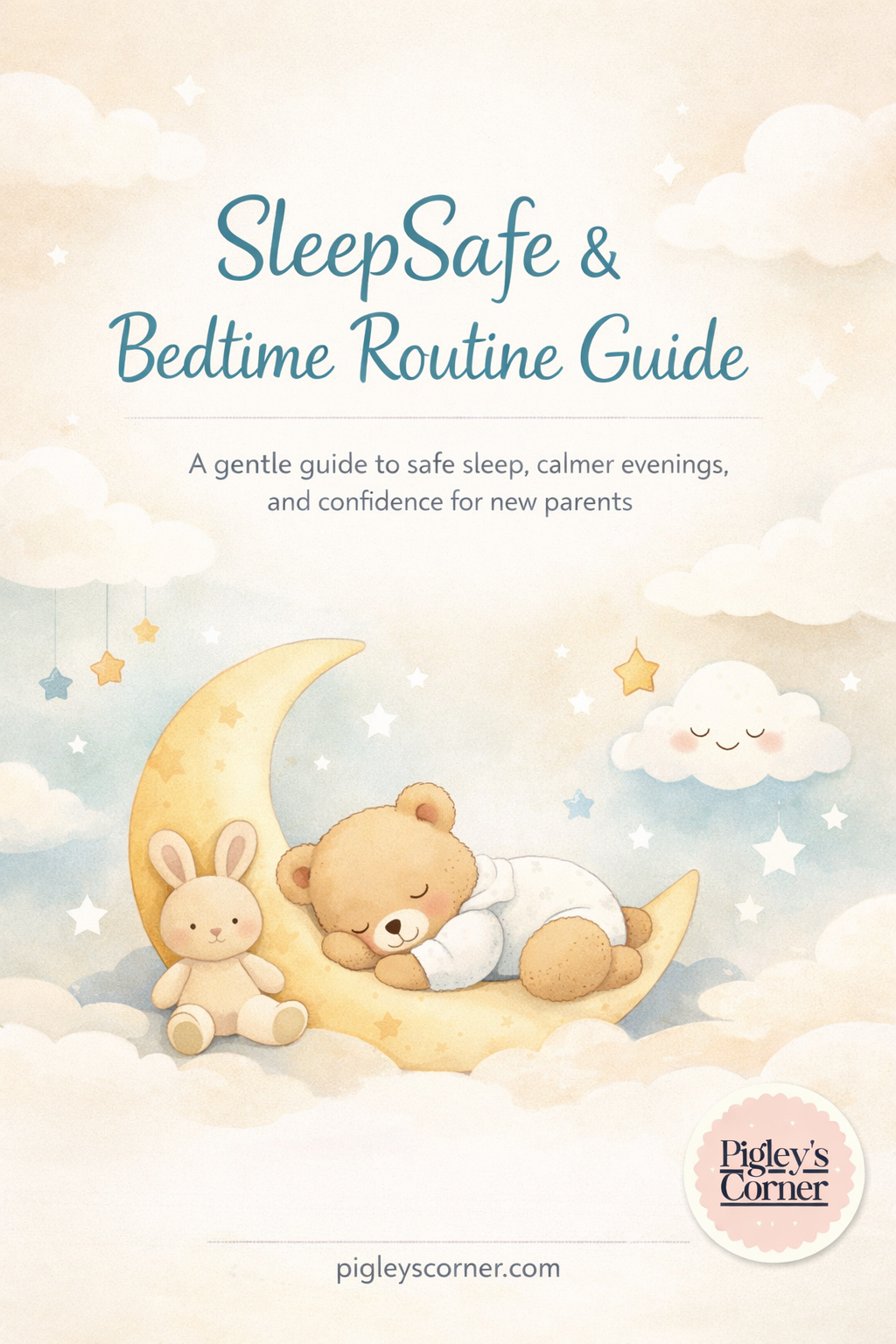 Guide du sommeil sécurisé et de la routine du coucher pour bébés (PDF numérique RU)