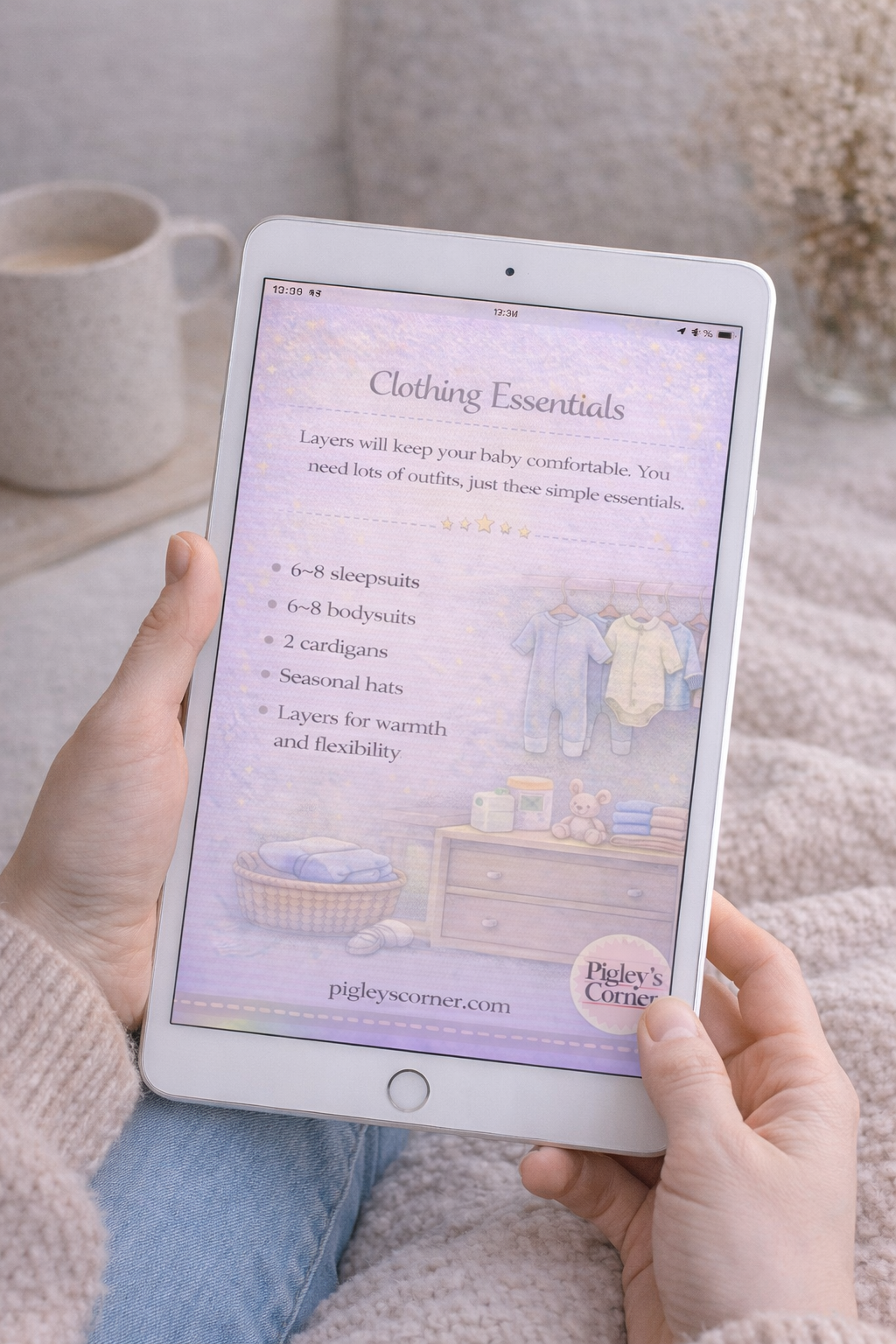 Guide des essentiels pour nouveau-nés (Ce dont vous avez vraiment besoin pour bébé – Téléchargement PDF numérique)