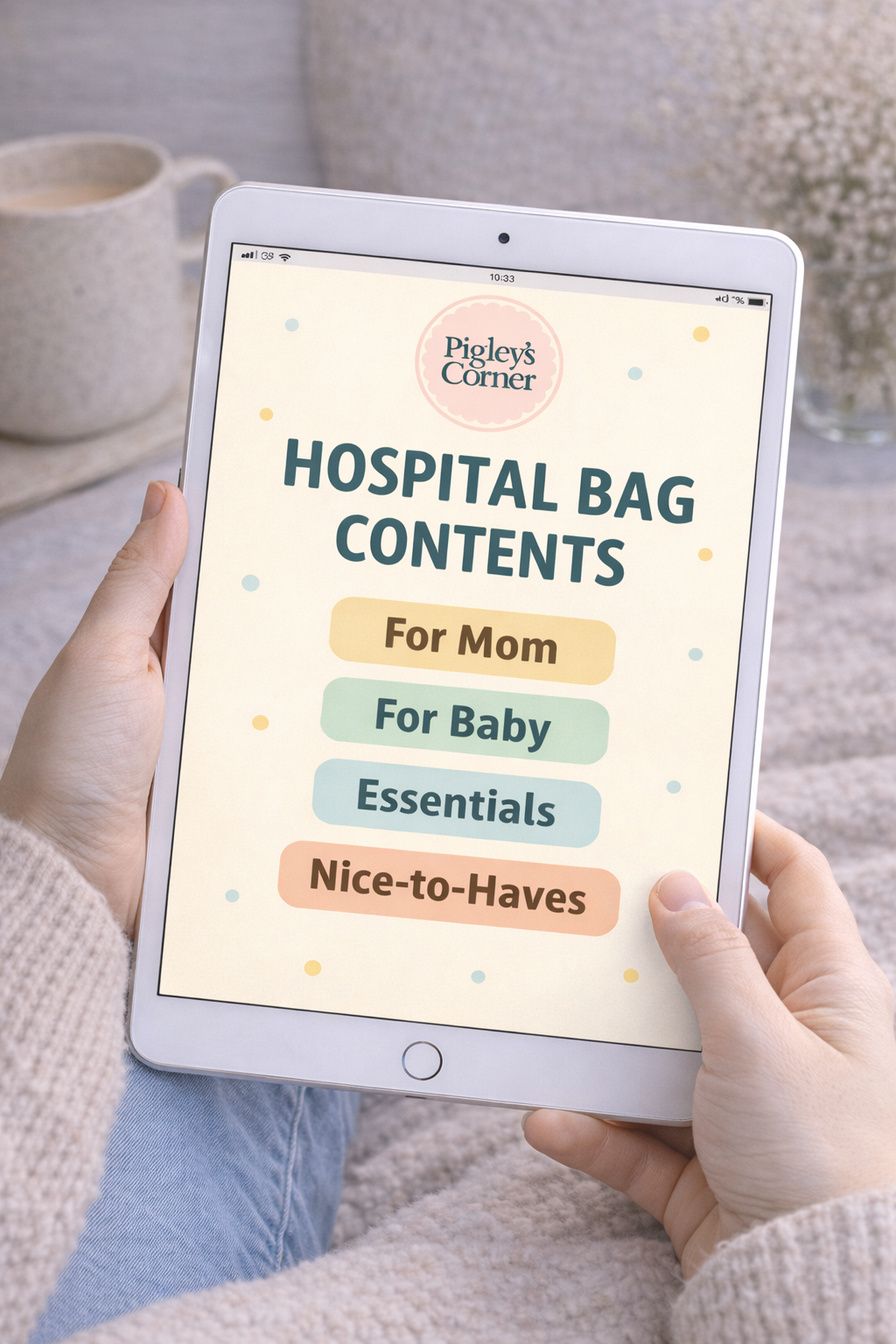Hospital Bag Checklist for Labour, Birth & Baby (Digital PDF UK)
