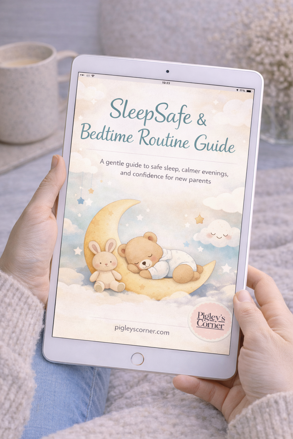 Guide du sommeil sécurisé et de la routine du coucher pour bébés (PDF numérique RU)