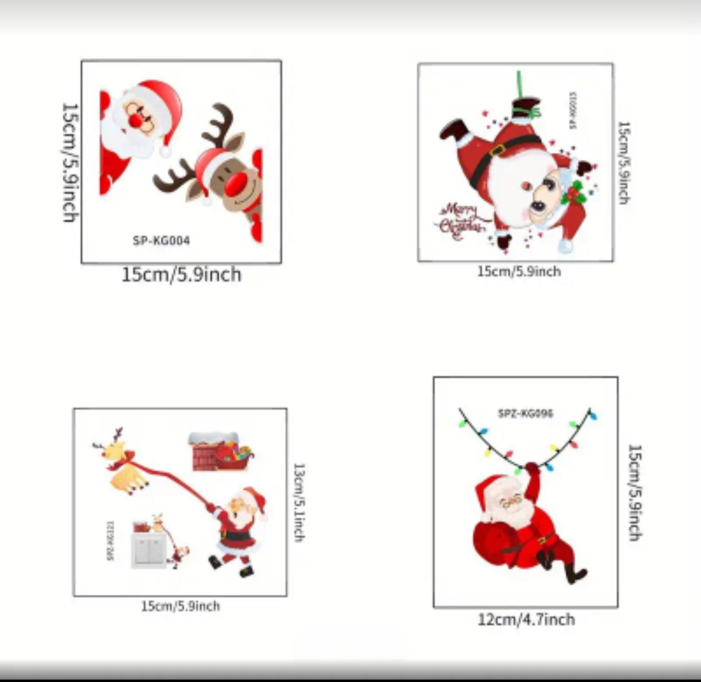 Christmas Wall & Switch Stickers – Santa & Reindeer Festive Decor Set | Pigley’s Corner