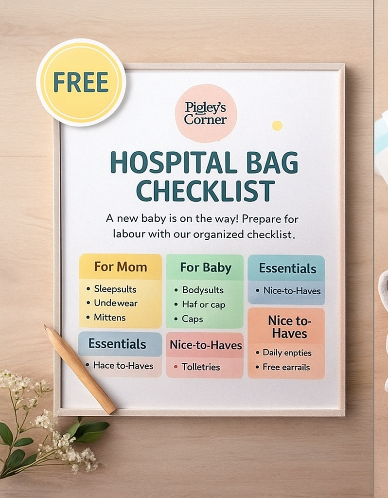Hospital Bag Checklist (FREE Printable) – What to Pack for Labor, Birth & Baby | Pigley’s Corner