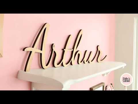 Custom Wooden Baby Name Sign – Handcrafted Timber Nursery Décor 900mm × 300mm | Piggly’s Corner