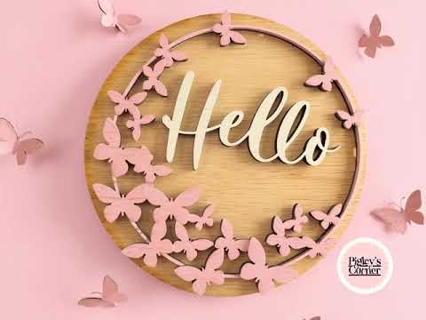 Custom Butterfly Wooden Name Sign – Personalised Layered Wall Plaque | Pigley’s Corner